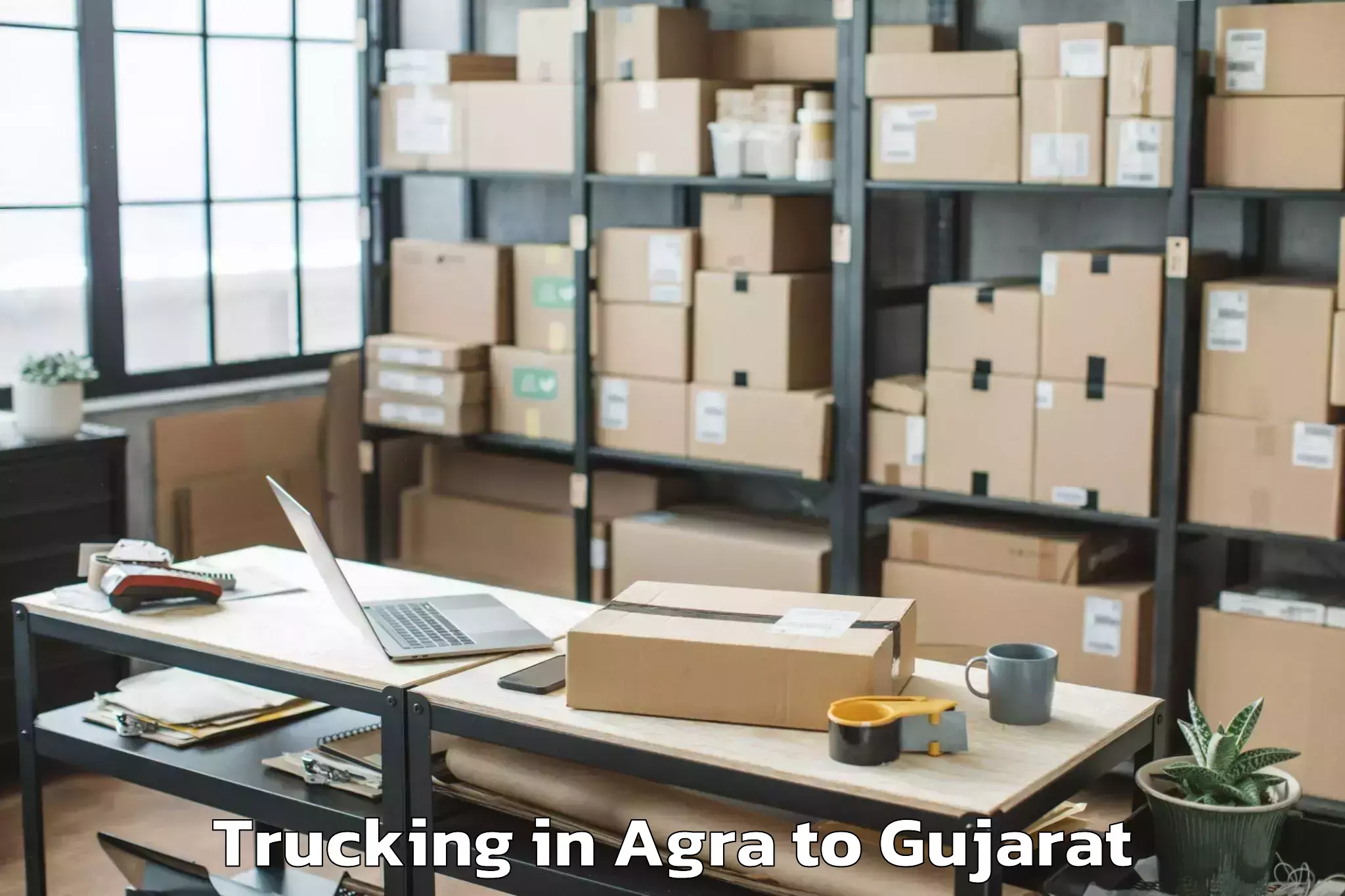 Book Agra to Kundla Trucking Online